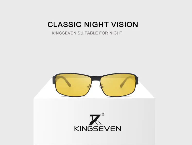 KINGSEVEN, желтые поляризационные солнцезащитные очки для мужчин и женщин, очки ночного видения, очки для вождения, очки для водителя, Полароид, солнцезащитные очки, UV400