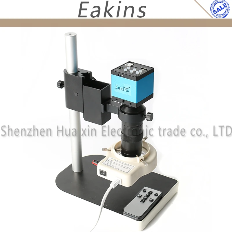 

New 14MP 1080P HDMI USB Output Industrial Microscope Camera Support TF Card with 100X Zoom Lens and Metal Holder+ 56 LED light