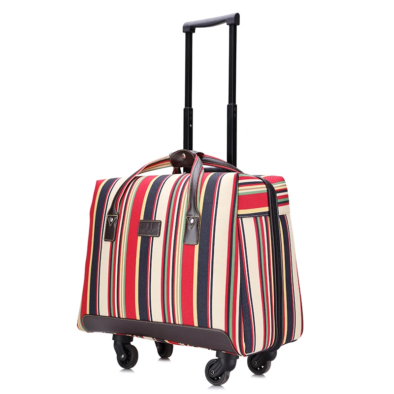 Buy Women Super light Rolling Luggage Spinner Striped