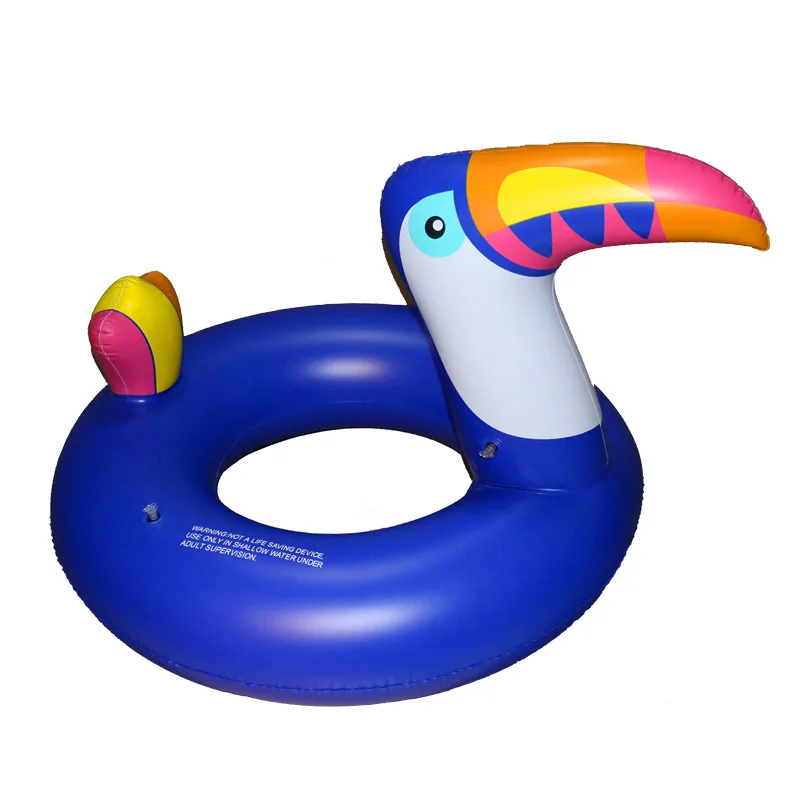 

2 Size Inflatable Toucan Pool Float 2018 Summer Blue Ride-On Swimming Ring Adults Children Water Holiday Party Toys Piscina