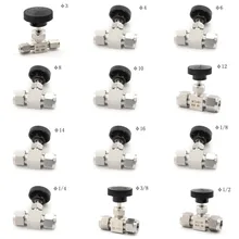 3 4 6 8 10 12 мм Регулируемая игольчатая трубка клапана из нержавеющей стали 304 высокое давление кислотостойкие прямые карты Набор кран