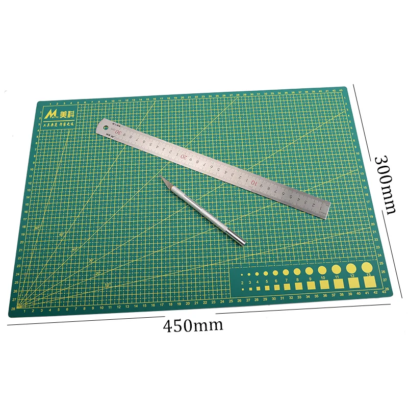 A3 коврик для резки самовосhealing вающаяся доска 30x45 см двусторонний для квилтинга швейных изделий резьба Искусство нож для резки коврик(зеленый/розовый
