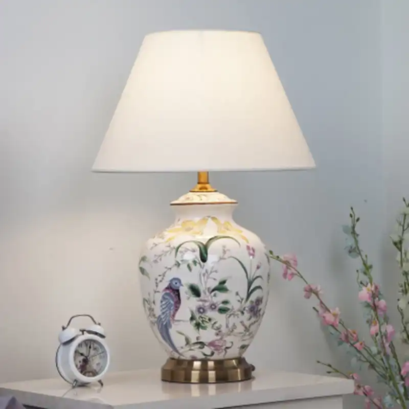 Vintage Chinese Style Ceramic Led Table Lamps Hand Painted Flowers Chinese Style Ceramic Led Table Lamps