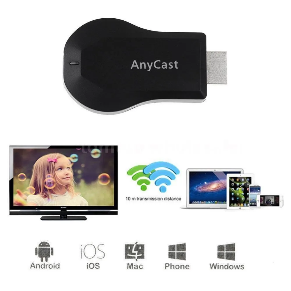 Anycast m2 Plus для Miracast беспроводной 1080p HDMI ТВ-карта адаптер Wifi Дисплей приемник ключ для ПК телефон