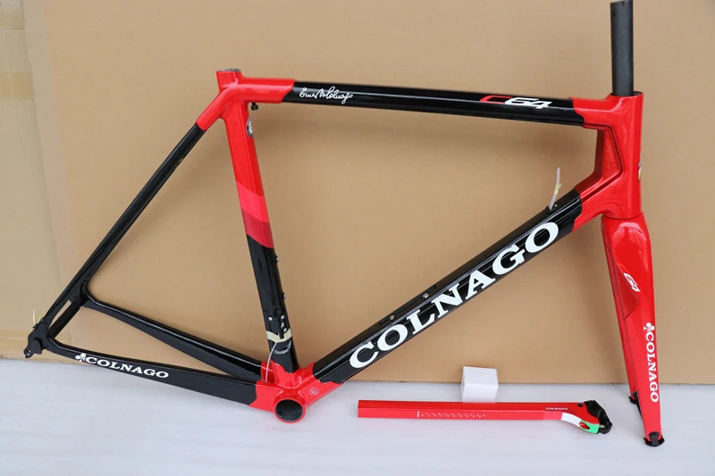 Новое поступление T1100 UD глянцевая черная красная Colnago C64 карбоновая дорожная рама велосипедная Рама в комплекте с 15 цветами на выбор