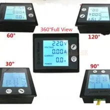 Amperímetro digital, voltímetro e medidor de energia, ac 80-260v, lcd, 10a, voltímetro, 110v, 220v