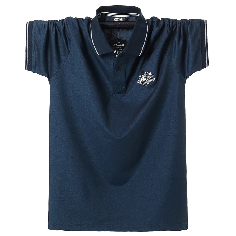 New Men Polo Shirt plus size 5xl Mens Solid Polo Shirts2019 summer