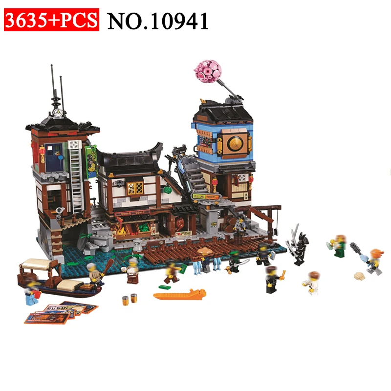 BELA 10941 Ninja series The Ninja City Docks Model Building Blocks set Compatible 70657 classic Architecture Toys for children BELA 10941 Ninja series The Ninja City Docks Model Building Blocks set Compatible 70657 classic Architecture Toys for children