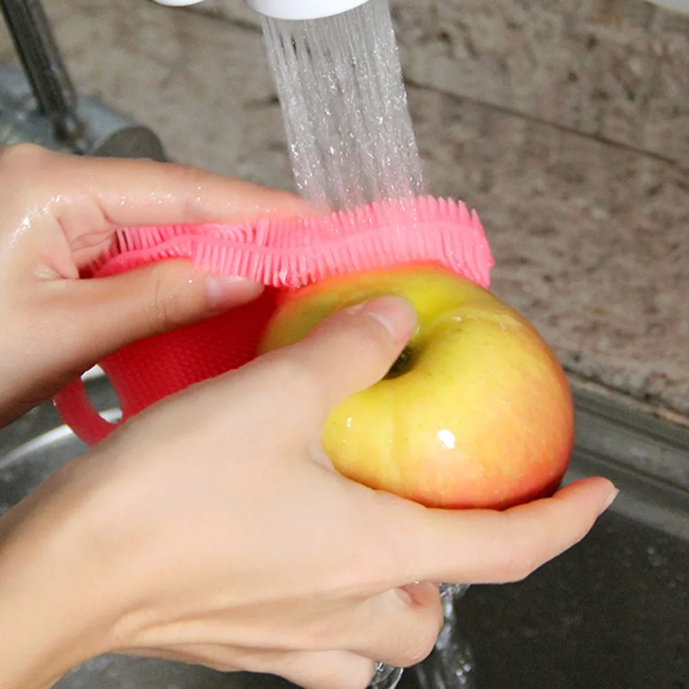 

Practical Dish Washing Sponge Scrubber Silicone Soft Cleaning Antibacterial Brush Tool Kitchen Supplies DC112