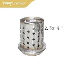 Небольшой 304 контейнер с перфорацией из нержавеющей стали для литье ювелирных изделий, золота, серебра, меди и латуни Размер 2,"* 4" контейнер с перфорацией