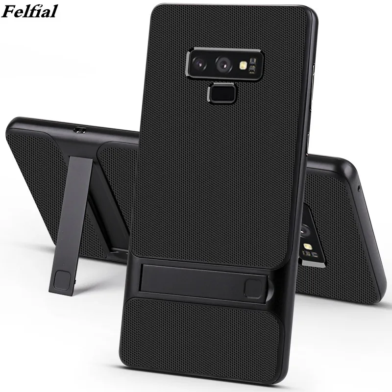 

Holder Stand Case for Samsung Galaxy S10 Plus S10e Note 8 9 S9 S8 Plus A6 A8 2018 S10 Hard PC + Soft TPU Shockproof Back Cover