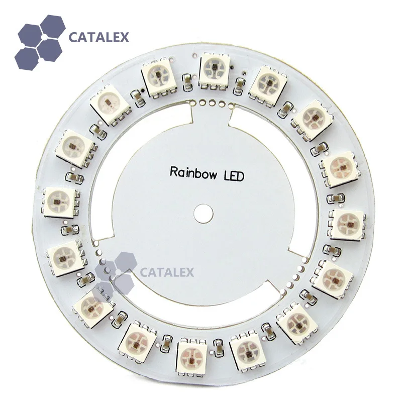 

WS2811 5050 Full-color RGB LED Lamp Round Panel 16-Bit 5V Cascadable Rainbow LED module for Arduino / STM32