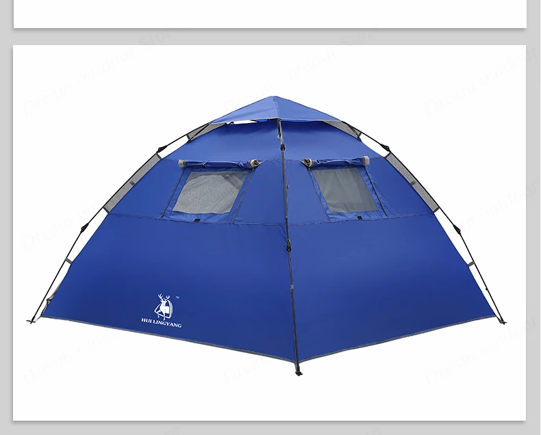 3-4 человек Наружная палатка 210*210*145 см двухслойные палатки для кемпинга гидравлические автоматические водонепроницаемые большие пляжные туристические палатки