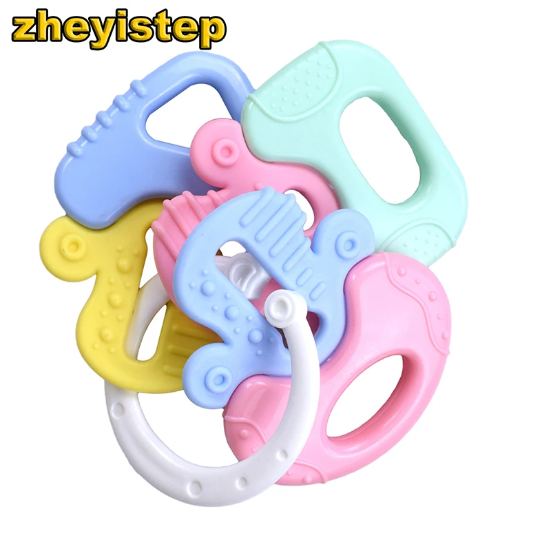 

Colorful Teether Combination Baby Rattle Molar Plastic Ring Bed Bell Ring Newborn Toys 0-12 Months Teether Baby Educational Toys