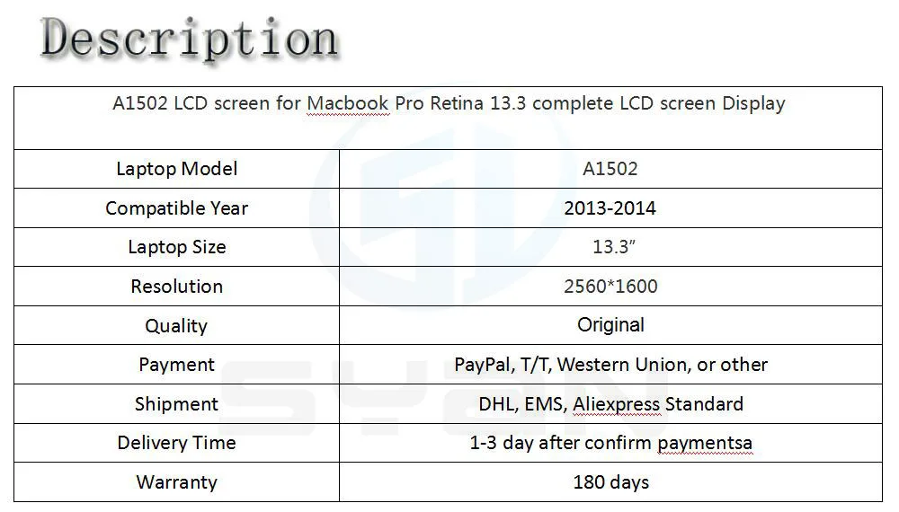 A1502 ЖК-экран для Macbook Pro ЖК-экран LEC в сборе дисплей 13,3 дюймов ноутбук 2013- лет