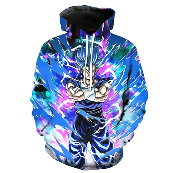 

PLstar Cosmos Men Brand clothing Pocket Hooded Sweatshirt Cool Black Goku 3d Print Hoodie Galaxy Dragon Ball Z Hoodies Pullovers