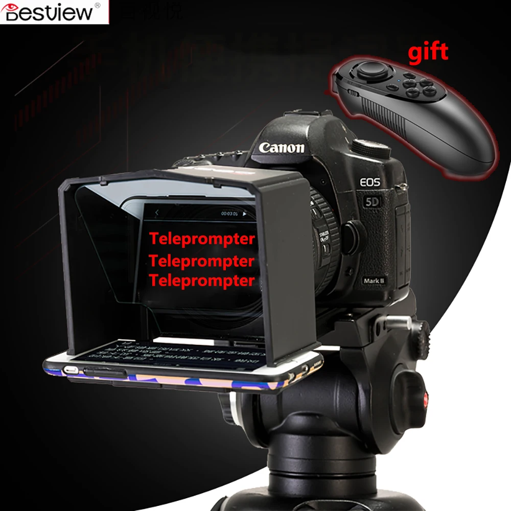 Bestview смартфон Teleprompter для Canon Nikon sony камера фотостудия DSLR для Youtube интервью Teleprompter видеокамера