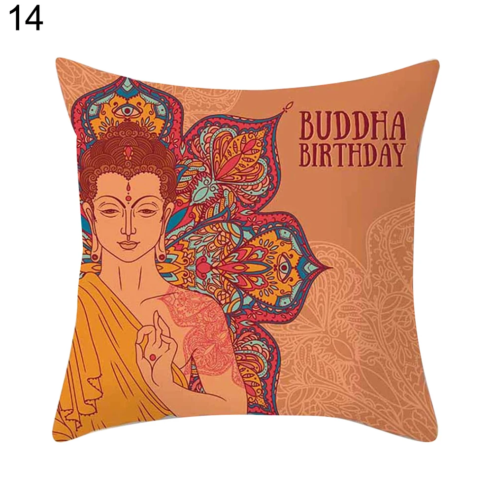 Горячая распродажа! Слон Ганеша Будда поясничная Подушка Чехол для дивана домашний декор диван-подушка - Color: 14
