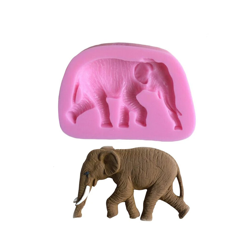 3D Elephant Animal Shaped Silicone Cake Fondant Mold Creative Shape Baking Tool Bakeware Accessories Pastry | Дом и сад