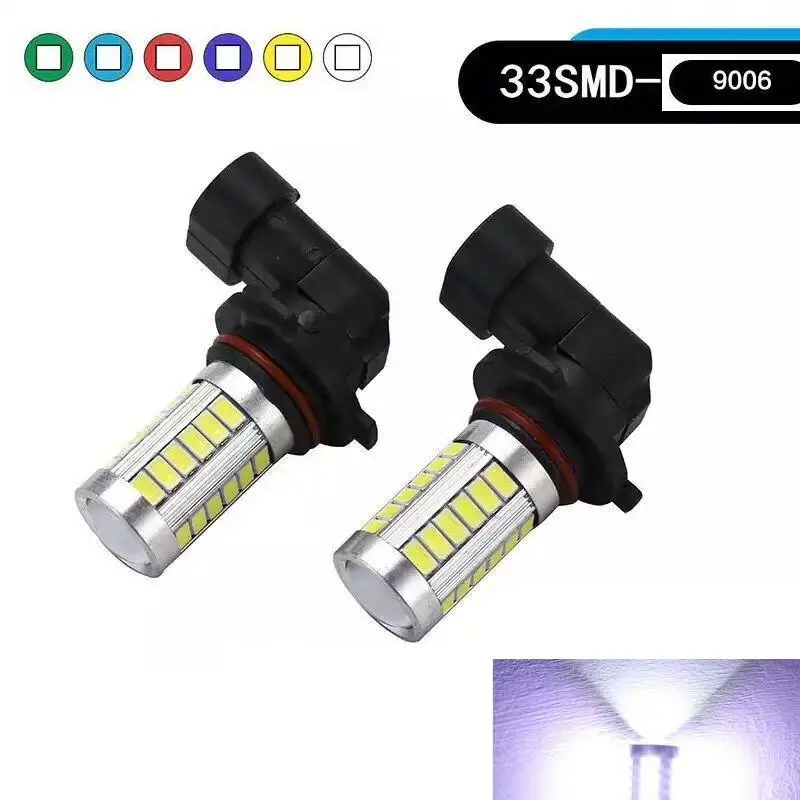 2 шт HB4 9006 автомобиль 12 V 16,5 W 6500 K 990lm 33 SMD светодиодный яркий фары Ультра Белый свет Противотуманные фары