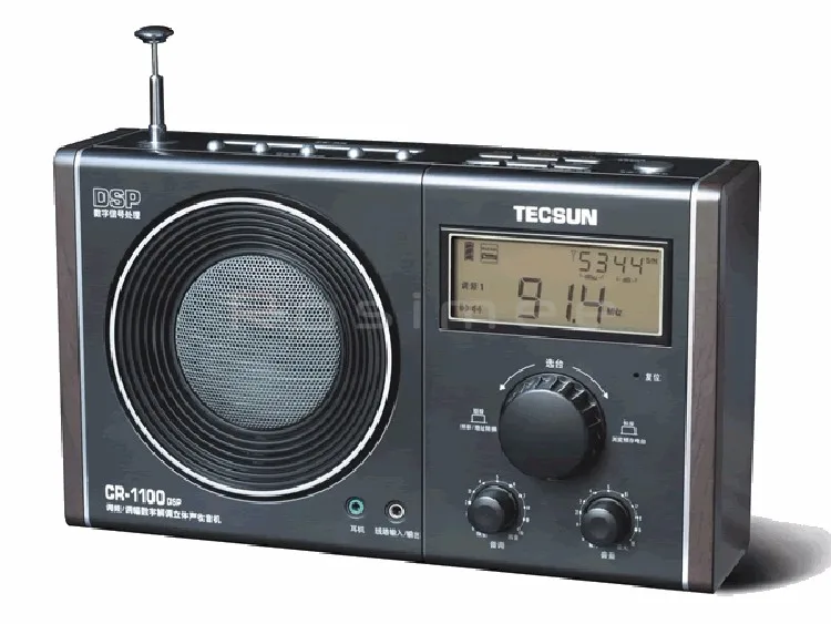 TECSUN CR-1100 радио AM FM MW Радио многополосный радиоприемник портативный аудио Радио цифровые часы дисплей стерео радио горячая распродажа