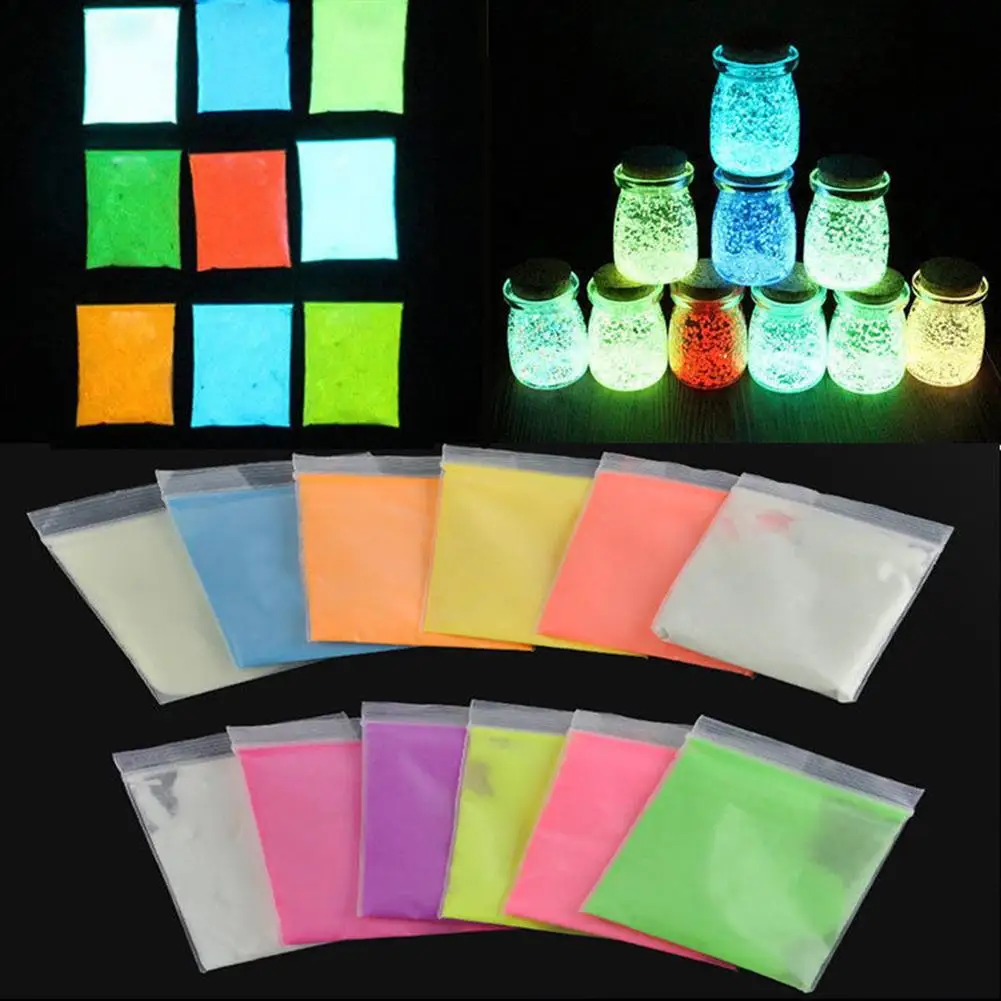 10g Fluorescent Powder Body Glitter Super Bright Glow in the Dark Environmental Fluorescent