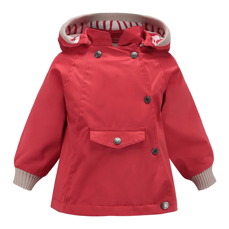 Новые демисезонные куртки для маленьких девочек, верхняя одежда для девочек, ветрозащитные водонепроницаемые двухслойные куртки, пальто - Цвет: as shown