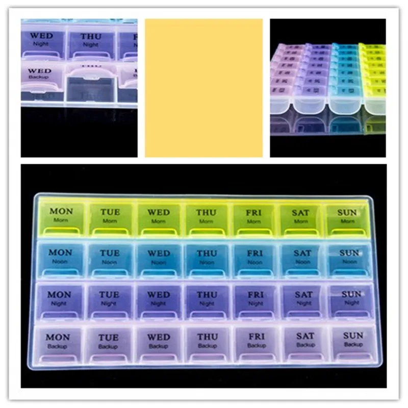 

Colorful Design Medicine Weekly Storage Pill 7 Day Tablet Sorter Box Container Case Organizer Pill Organizer Boxs