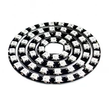 8 бит 12 бит 16 бит 24 бит WS2812 5050 RGB светодиодный кольцевой светильник со встроенными драйверами