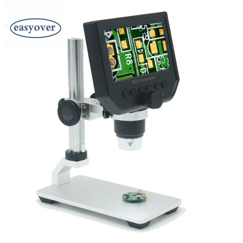 Video Recording US Metal Bracket Photo Taking 4.3 Inch Screen Digital Electronic Microscope Laboratory Microorganism HD 600X Magnifier Support Action Detection Video Recording US Metal Bracket Photo Taking 4.3 Inch Screen Digital Electronic Microscope Laboratory Microorganism HD 600X Magnifier Support Action Detection