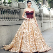 J66564 jancamber элегантные вечерние платья для женщин бальное платье с v-образным вырезом длина до пола Вечерние платья платье бал