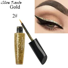 ISHOWTIENDA макияж долговечный карандаш для глаз металлические блестящие глаза тени для век водоустойчивые, блестящие жидкие подводки для глаз золото дропшиппинг