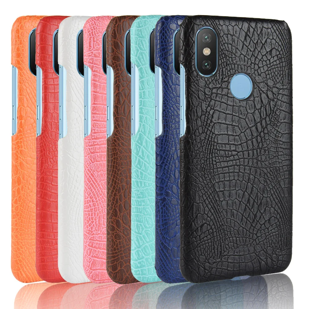 

Leather Crocodile Pattern New arrival for Xiaomi Redmi 6 Pro Case Retro Luxury Crocodile Skin Cover Phone Case for redmi 6 Pro