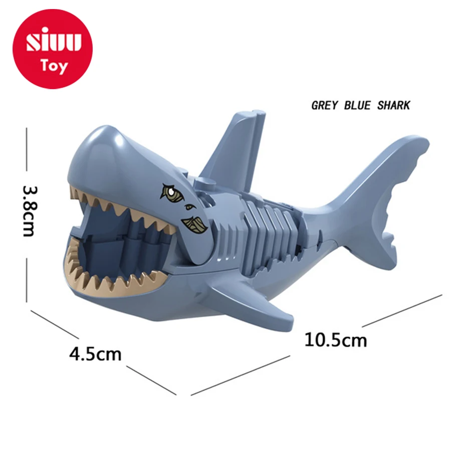 DIY Bricks dinosaurs Big Shark Animal Figures Model Compatible Legoingly Duploe Building Blocks Accessory Toys For Children YF30 DIY Bricks dinosaurs Big Shark Animal Figures Model Compatible Legoingly Duploe Building Blocks Accessory Toys For Children YF30