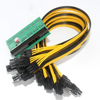 

Power Supply Breakout Adapter Board with 18AWG 10 x 6 Pin Male to 6 Pin PCI-E Cable (50cm / 19.6")
