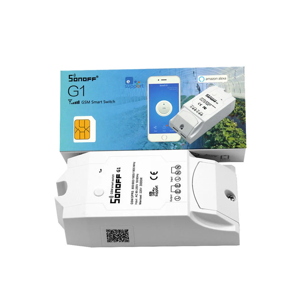 

Sonoff G1 WiFi Switch GPRS Switch GSM Mobile Phone Remote Controller Water Pump Lights Outdoor Use