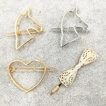 Timlee H047 Винтажные заколки "Единорог" бант сердце металлическая заколка для волос торговля аксессуарами для волос