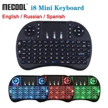 Mecool мини беспроводная клавиатура Английский 2,4 ГГц i8 тачпад Fly Air мышь для Android tv Box дистанционное управление мини ПК с тачпадом