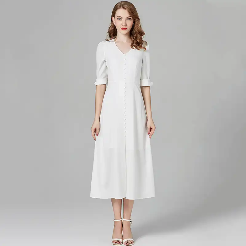 simple white summer dress