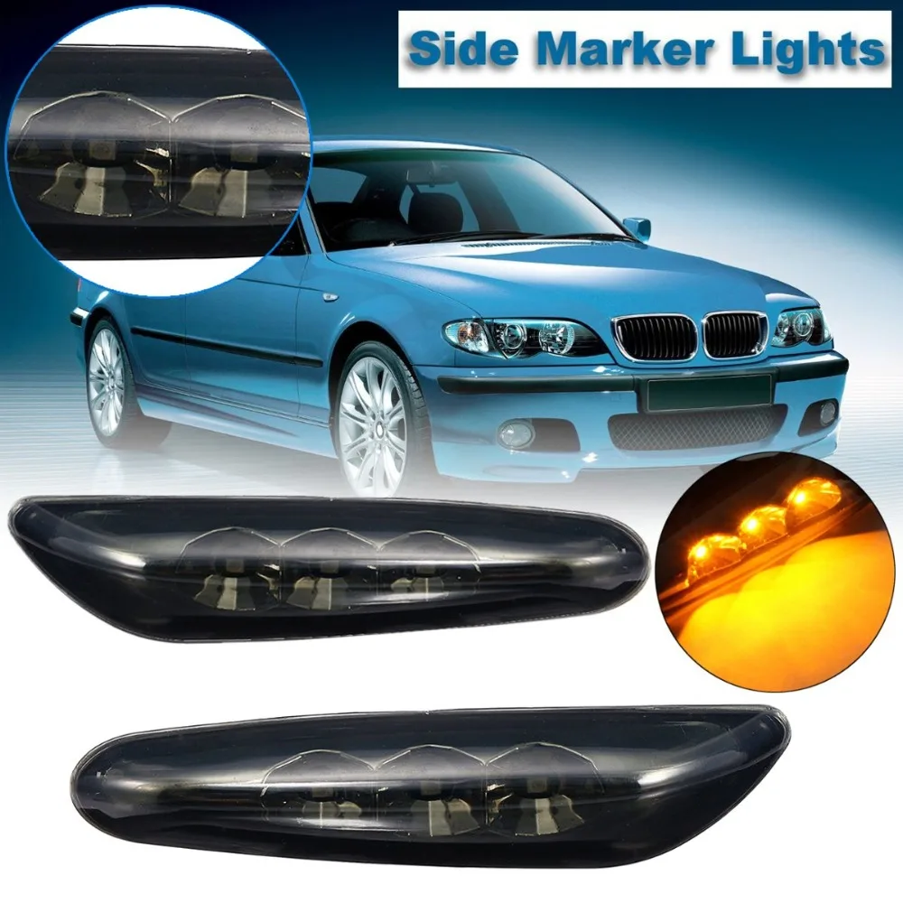 Abs Fit For Bmw E90 E91 E92 E93 06 11 Smoke Signal Side 2x Turn Lights Marker Gtti Gm