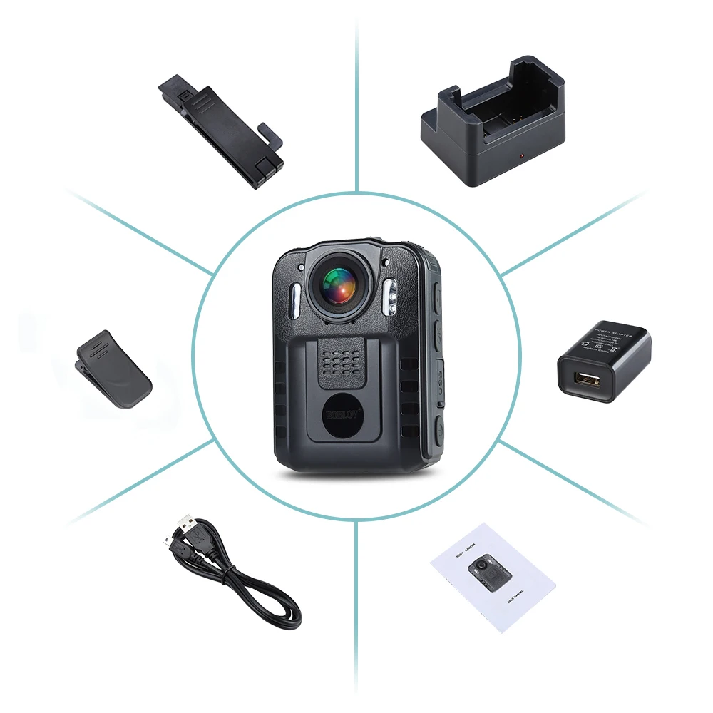 BOBLOV WN9 Novatek 96650 2 0 дюймов lcd HD 1296P полицейская камера инфракрасное ночное видение