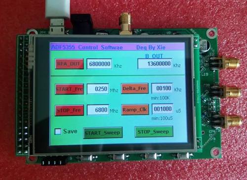 

ADF5355 Module Touch Color Screen Sweep RF Signal Source VCO Microwave Frequency Synthesizer PLL