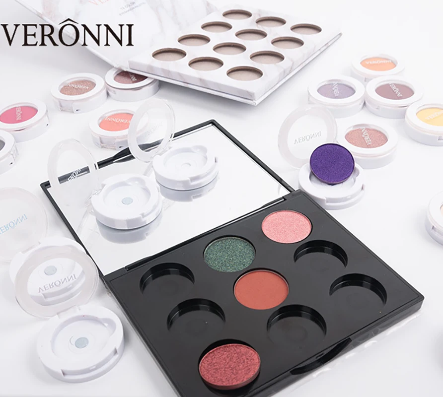 

24 Rainbow Colors Single Matte Eye Shadow of Palette Powder VERONNI Brand Shimmer Glitter Eyeshadow Pigment Makeup Cosmetics
