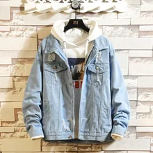 2019New Top Quality pure cotton Denim Jackets Men Cowboy Slim Fit Bomber Jacket Men’s Jean Jacket Hip Hop Print Coats size S-5XL