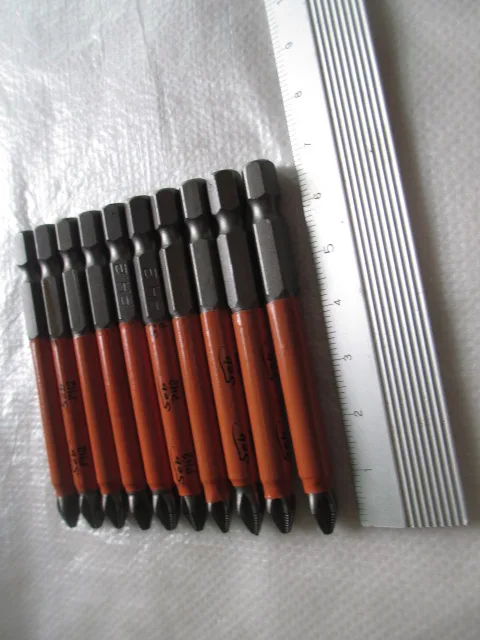 

High Qualtiy 10Pcs 1/4" Hex Shank Magnetic Tip PH2 Phillips Screwdriver Bits Set Kit 70mm