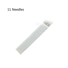 10PCS 11 Pin Permanent Makeup Eyebrow Tatoo Blade Microblading Needles For 3D Embroidery Manual Tattoo Pen Machine