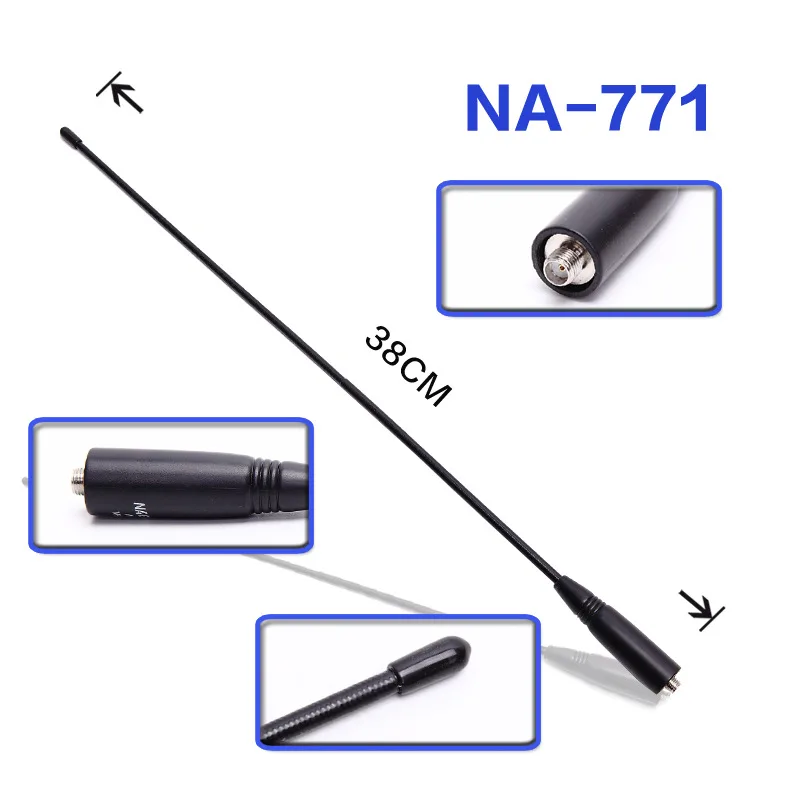 Antenne de fouet de gain élevé de Nagoya de bonne qualité NA-771 le connecteur SMA-femelle dBi pour la radio bidirectionnelle de Baofeng/TYT/Wouxun