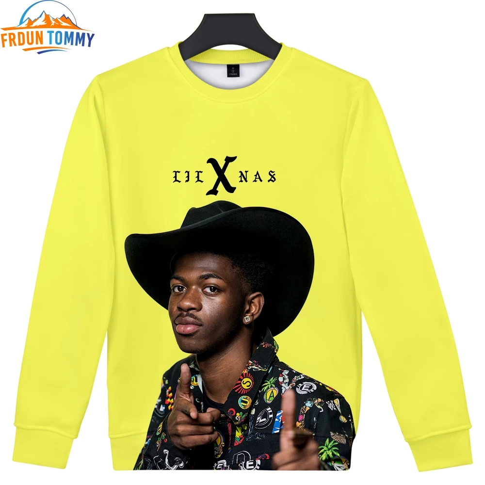 Lil Nas X Rapper новые толстовки с круглым вырезом и 3D-принтом для женщин/мужчин, модная Толстовка Новое поступление, горячая Распродажа