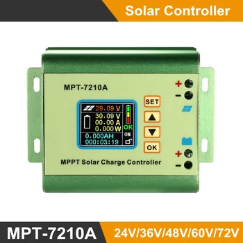 

MPPT Solar Panel Battery Regulator Charge Controller with LCD Color Display 24/36/48/60/72V 10A with DC-DC Boost Charge Function