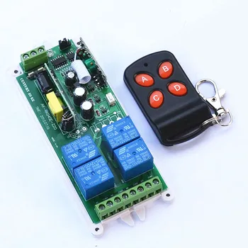 

AC 85v~250V 110V 220V 230V 4CH RF Wireless Remote Control Relay Switch Security System Garage Doors, Rolling Gate Electric Doors